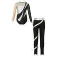 thumbnail image 1 of YONGHS Kids Girls Shiny Diamond Gymnastics Leotard Skating Jumpsuit with Pants Performance Costume Silver 8, 1 of 5
