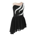 thumbnail image 1 of YONGHS Kids Girls Shiny Diamond Sleeveless Ice Skating Dance Dress Mesh Splice Ballet Dance Leotard Black 12, 1 of 5