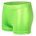 thumbnail image 1 of YONGHS Kids Girls Shiny Metallic Shorts Hot Pants Gymnastic Dance Yoga Bottoms Fluorescent Green 7-8, 1 of 1