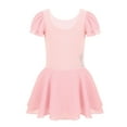 thumbnail image 1 of YONGHS Kids Girls Short Ruffle Sleeves Ballet Dance Tutu Dress Gymnastics Leotard 2-14, 1 of 7