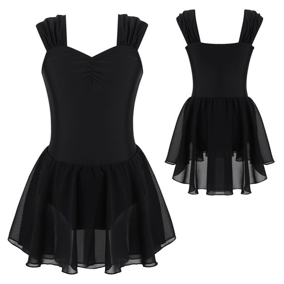 YONGHS Kids Girls Sleeveless Ballet Dance Dress Gymnastic Leotard 4-14