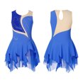 thumbnail image 1 of YONGHS Kids Girls Sleeveless Figure Ice Skating Dress Gymnastic Dance Leotard Blue 10, 1 of 7