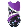 thumbnail image 1 of YONGHS Kids Girls Sleeveless Shiny Diamond Gymnastics Leotard Unitard Biketard Bodysuit Jumpsuit Black 16, 1 of 7