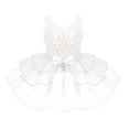 thumbnail image 1 of YONGHS Kids Girls Sleeveless Tutu Ballet Dance Ballerina Leotard Dress Princess Dancewear Costume White 3T, 1 of 5