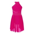 thumbnail image 1 of YONGHS Kids Girls Sparkle Ice Skating Modern Contemporary Ballet Latin Lyrical Dance Dress Hot Pink 6, 1 of 7