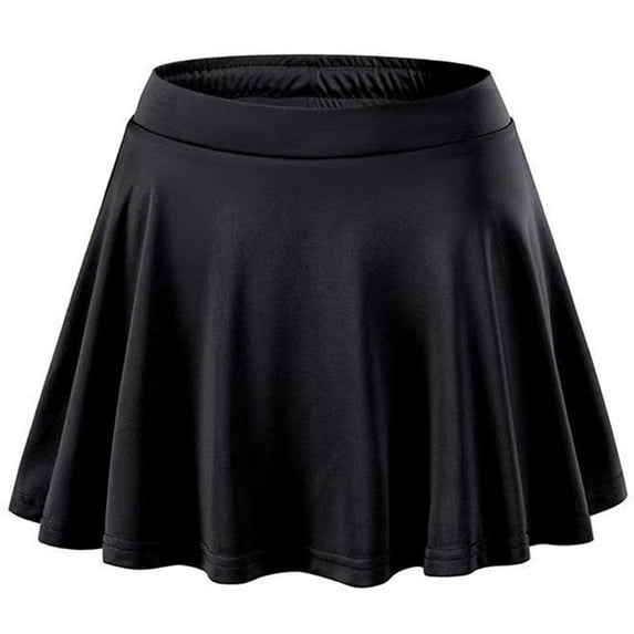 YONGHS Kids Girls Tennis Golf Mini Skirt High Waisted Pleated A-Line Skater Sport Swim Dress with Shorts Black 4-5