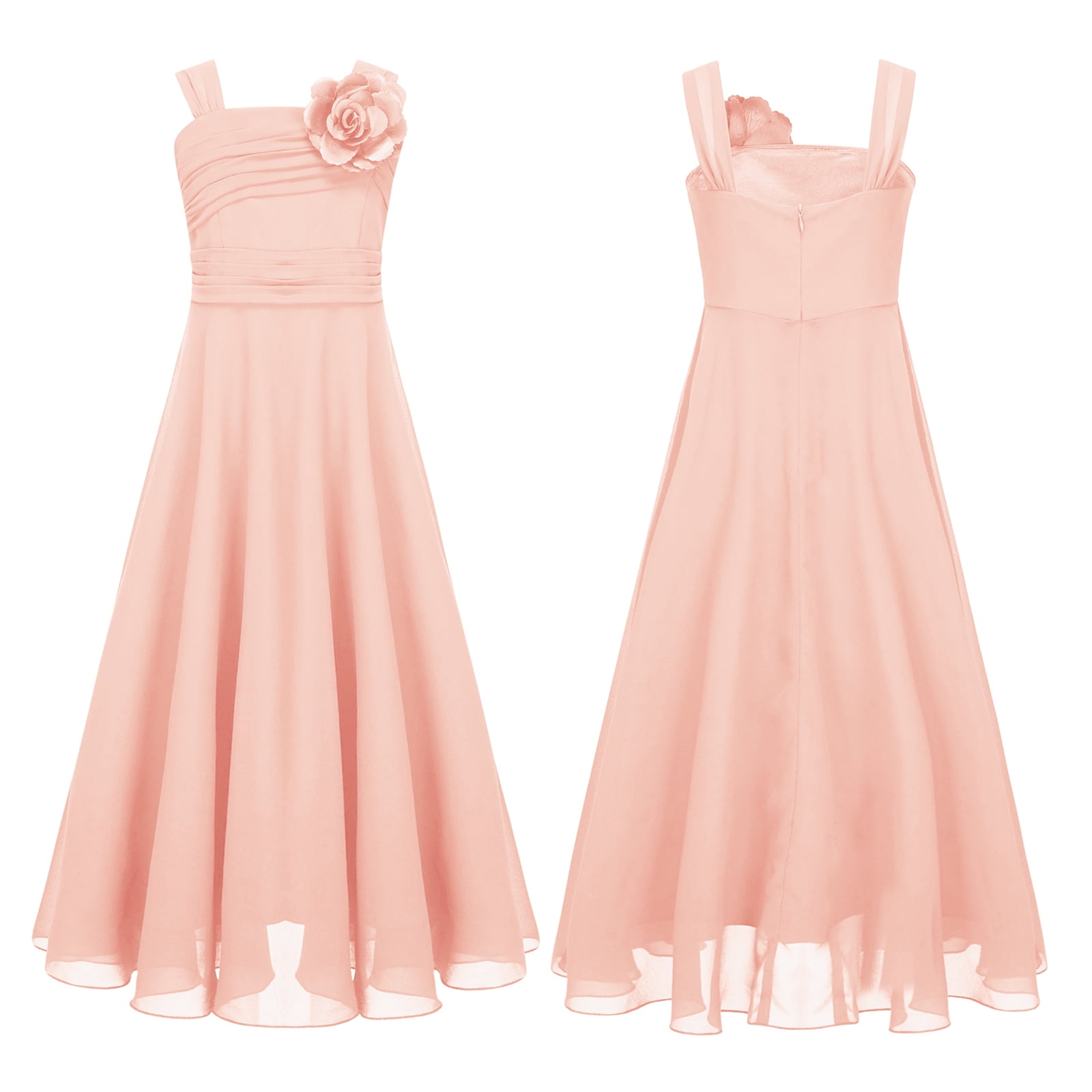 YONGHS Kids Girls Wedding Bridesmaid Dress Junior Pageant Party Prom ...