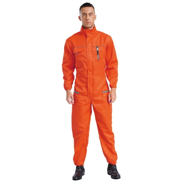 YONGHS Men's Industrial Coverall Long Sleeve Zipper Workwear