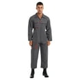 thumbnail image 1 of YONGHS Men's Long Sleeve Zip-Front Work Coverall Action Back Jumpsuit with Pockets Dark Grey XXL, 1 of 7