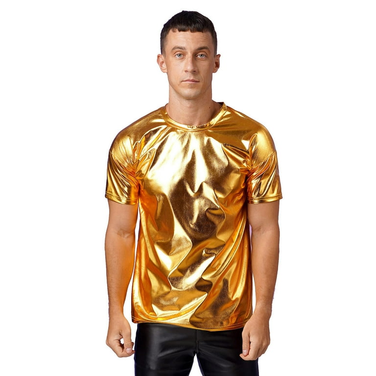 Men Shirts Asos Party Shirt YONGHS Men's Sparkle Metallic Short
