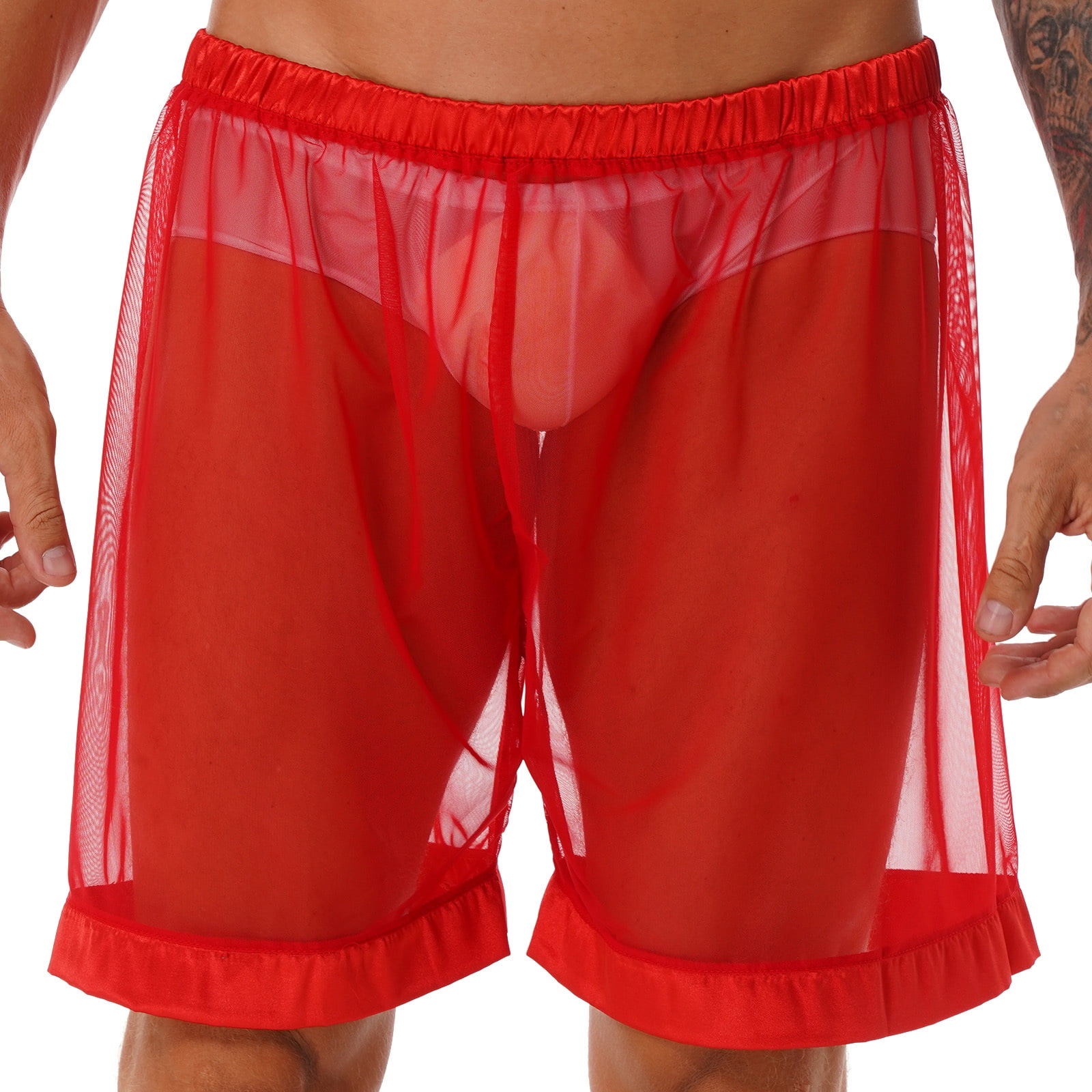 Terrific Mens Mesh Shorts See Through Pictures