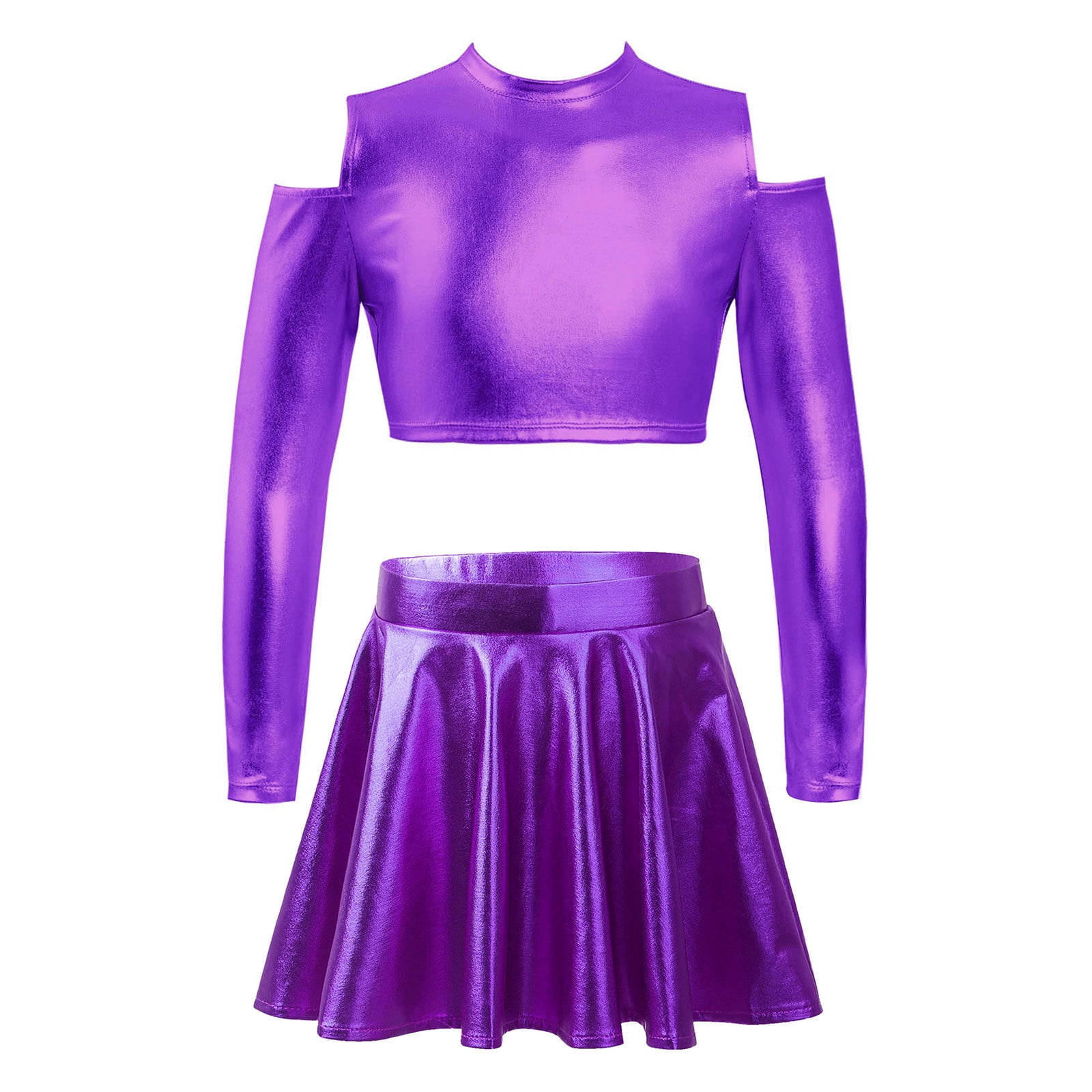 purple dance crop top