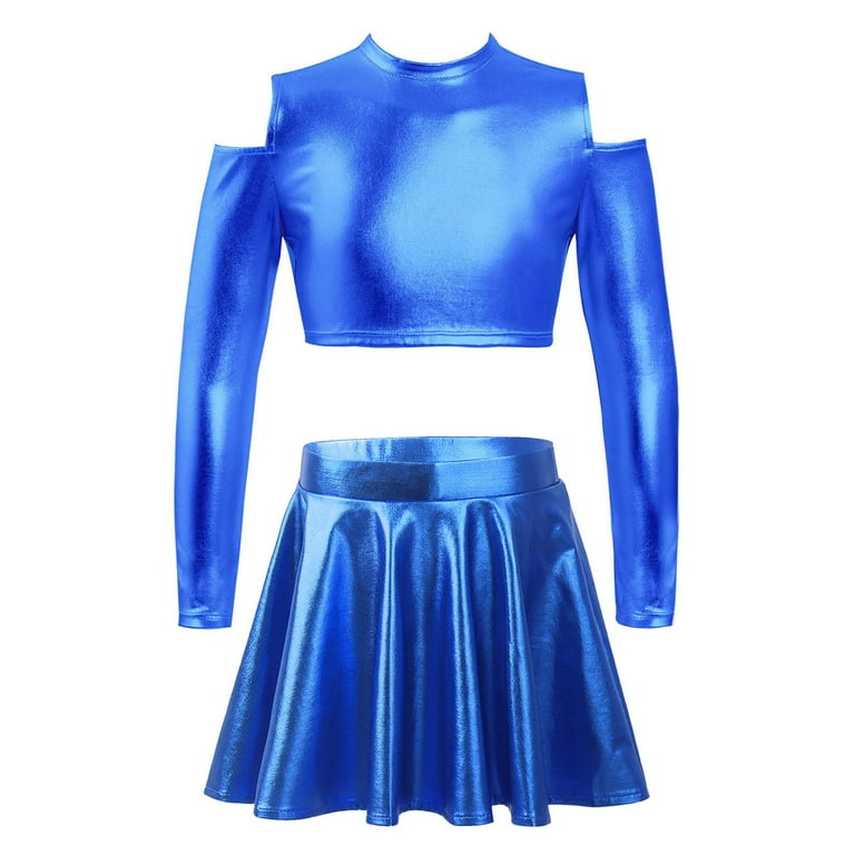 Elegant blue pleating long sleeves top 5528 Elegant blue pleating long sleeves top 5528