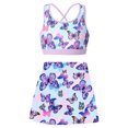 thumbnail image 1 of YONGHS Two Pieces Bathing Suit for Kids Girls Flower Butterfly Printed Swimwear Rash Guard Swimsuit Butterfly 8, 1 of 7