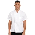 thumbnail image 1 of YONGHS Unisex Men Women Short Sleeves Hotel Kitchen Chef Jacket Restaurant Uniform Workwear White 3XL, 1 of 7