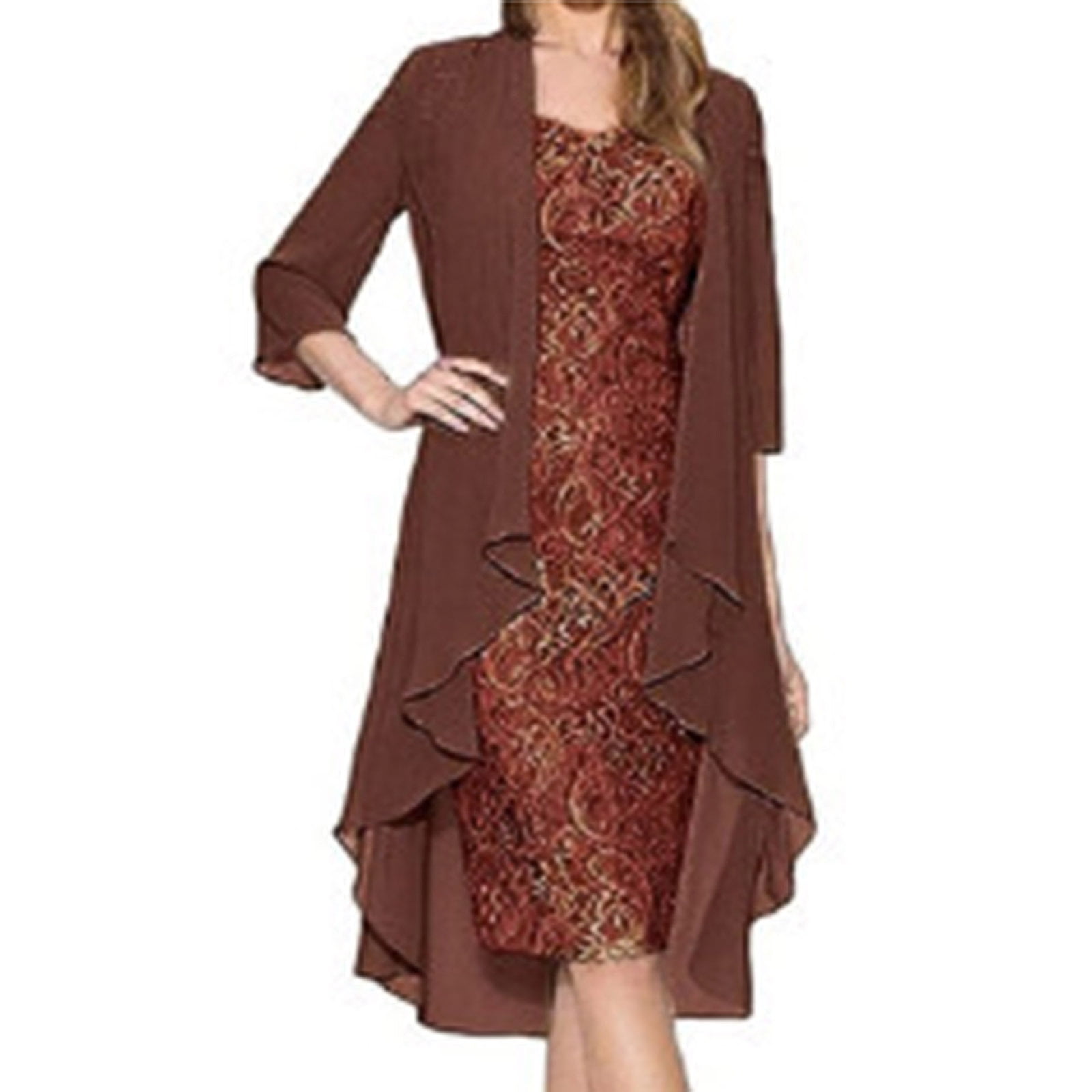 YONGHS Women Mother of The Bride Dresses with Jacket Lace Wedding Guest Chiffon Evening Dress Chocolate 5XL - Walmart.com YONGHS Women Mother of The Bride Dresses with Jacket Lace Wedding Guest Chiffon Evening Dress Chocolate 5XL - Walmart.com