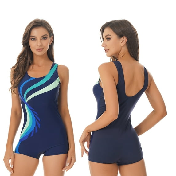 YONGHS Women's Athletic One Piece Swimsuit Sports Leotard Bathing Suit