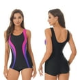 thumbnail image 1 of YONGHS Women's Athletic One Piece Swimsuit Sports Leotard Bathing Suit, 1 of 7