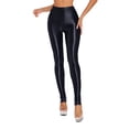 thumbnail image 1 of YONGHS Women's Oil Shiny Shaping Pantyhose Stockings Sheer Dance Tights Stretch Gym Yoga Pants Black XL, 1 of 6