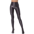 thumbnail image 1 of YONGHS Women's Opaque Footed Pantyhose Glossy Tight Hosiery Bodystockings Ballet Dance Yoga Leggings Dark Gray M, 1 of 7