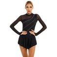 thumbnail image 1 of YONGHS Women's Rhinestone Figure Skating Dress Gymnastics Sport Dance Leotard Tutu Skirt Black XXL, 1 of 7