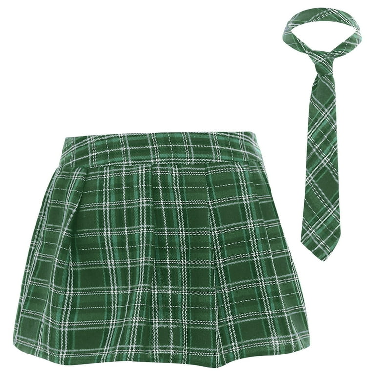 School Uniform Green Plaid Pleated Skirt TRIPP NYC PLEATED SKIRT