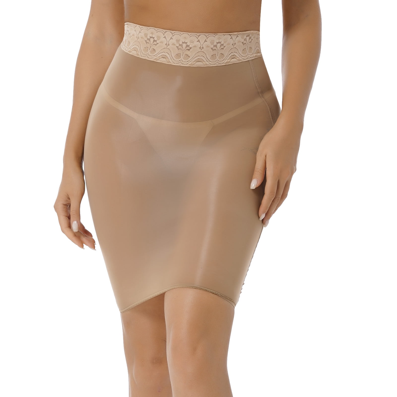 YONGHS Women's Shiny Sheer SeeThrough Tight