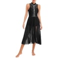 thumbnail image 1 of YONGHS Women's Split Lyrical Dance Costume Flowy Contemporary Dance Long Tank Dress Black M, 1 of 7