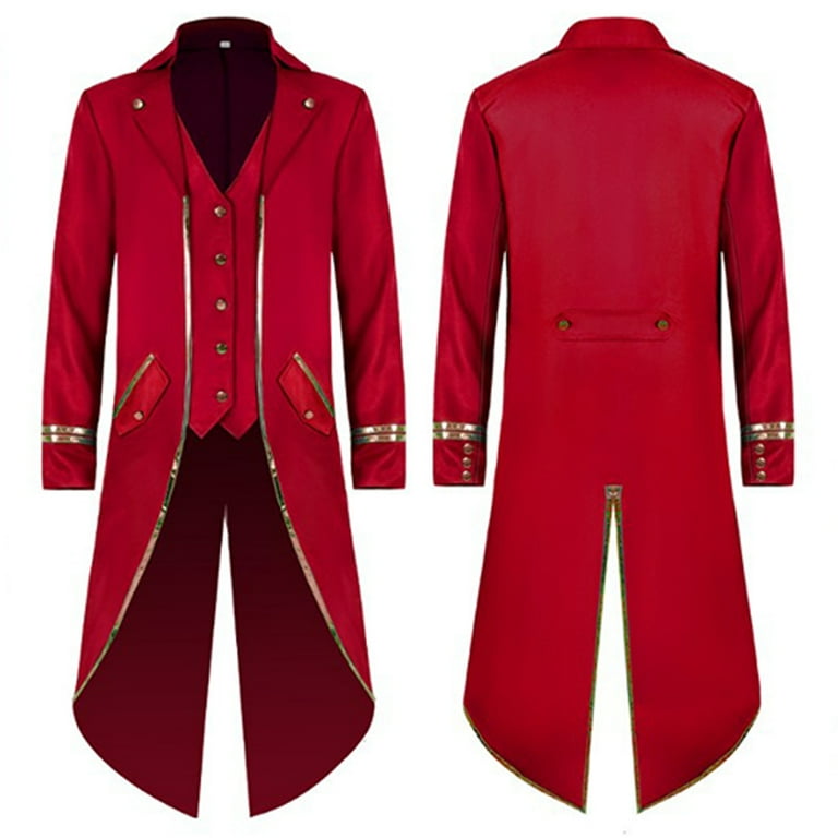 Womens red steampunk jacket clearance