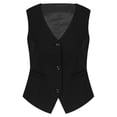 thumbnail image 1 of YONGHS Women's Vest Casual Sleeveless Work Office Business Waistcoat Black XL, 1 of 7