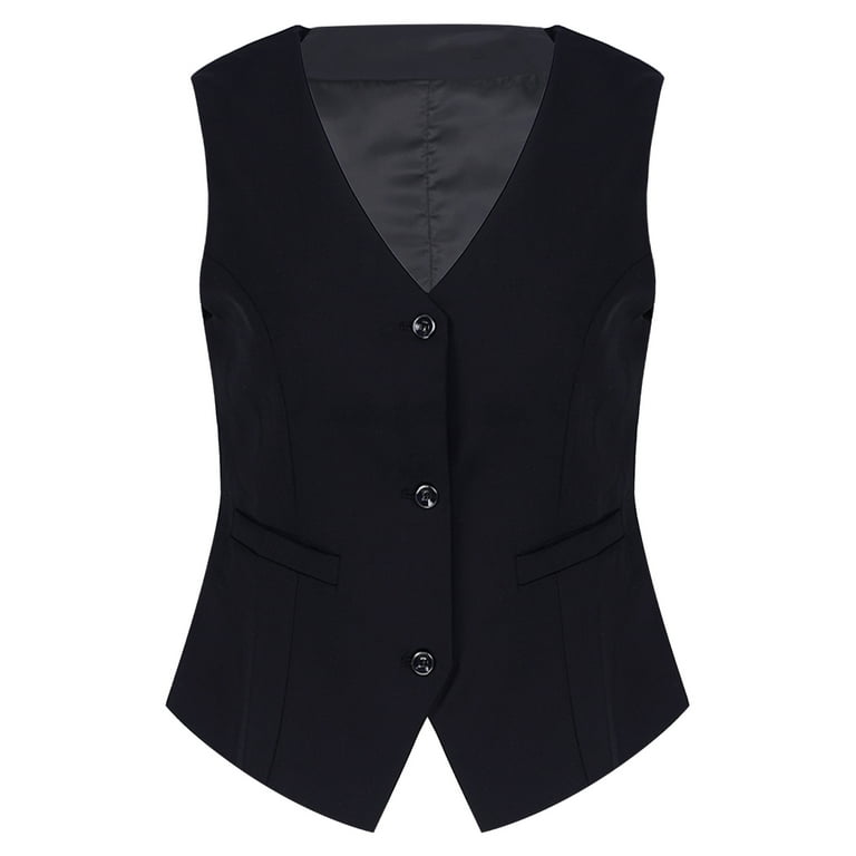 YONGHS Women's Vest Casual Sleeveless Work Office Business