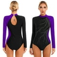 thumbnail image 1 of YONGHS Womens Gymnastics Long Sleeve Leotards Ballet Dance Unitards, 1 of 7