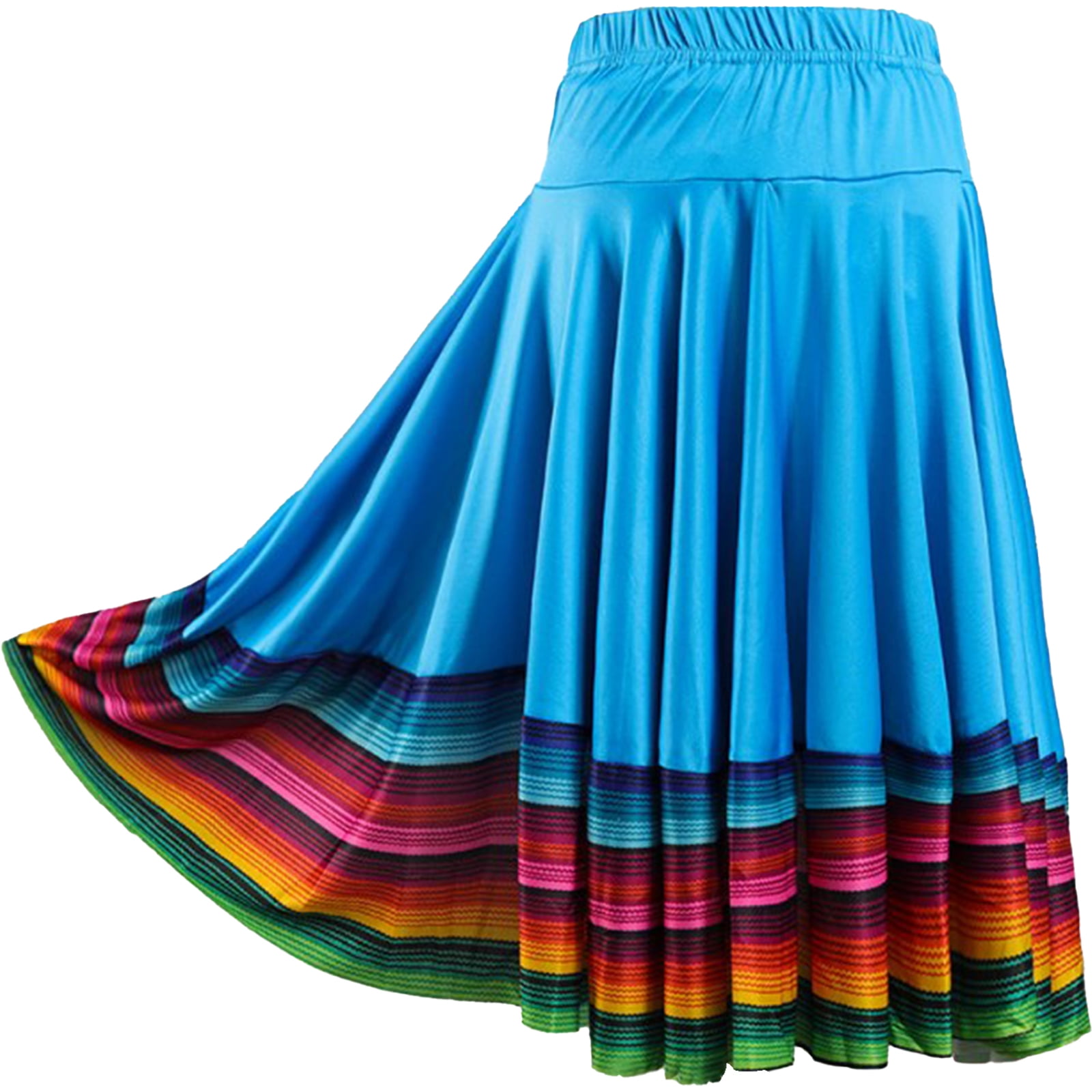 Girls Flamenco Dance Skirt – Full Circle 540° Spanish Performance Skirt For Kids