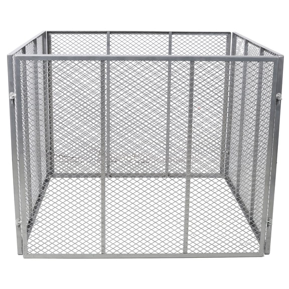 YONGKANG Large Outdoor Compost Bin 172 Gallon Metal Wire Mesh Composter Rust Proof Coating Square Garden Compost Bin Easy to Assemble for Yard Leaves Kitchen Scraps and Garden Waste