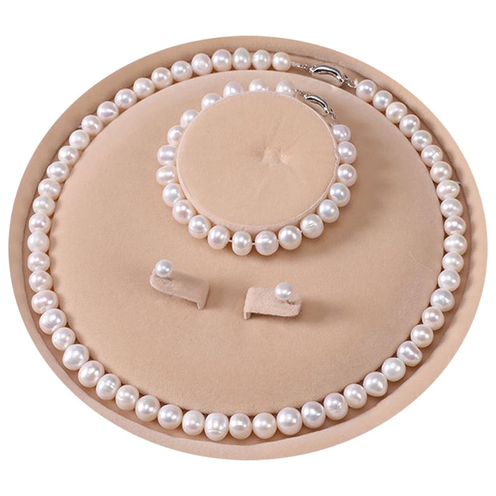 YONGMAN Freshwater Cultured Pearl Necklace Set Includes Stunning Bracelet and Stud Earrings Jewelry for Women Gift