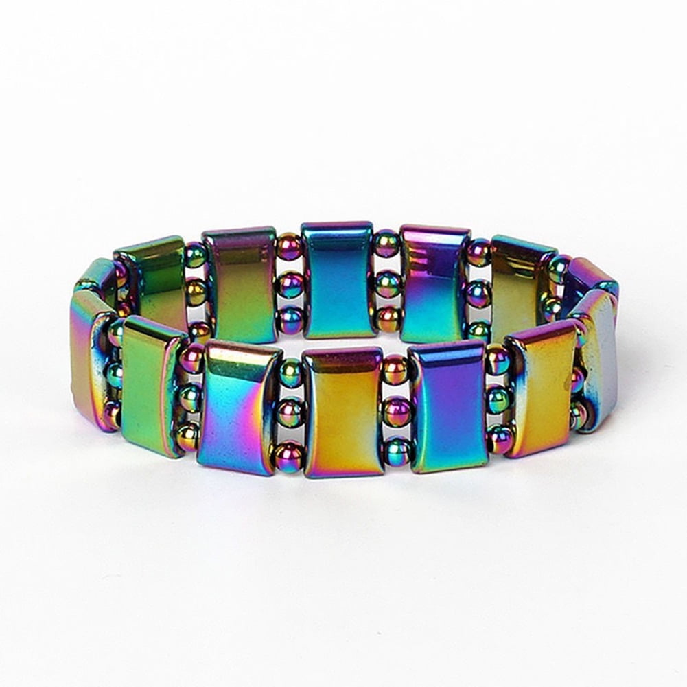 YONGMAN Men Women Colorful Genuine Stone Bracelet Natural Beads