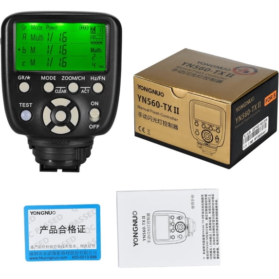 YONGNUO Upgraded YN560-TX II LCD Flash Trigger Remote Controller, for Canon and YN560IV/III YN660 with Wake-up Function for Canon /Nikon Cameras