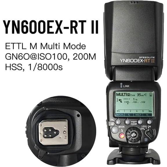 YONGNUO YN600EX-RT II TTL Flash Speedlite for Canon EOS Cameras | HSS 1/8000s, Master, USB Firmware Upgraded, Same as Canon 600EX RT