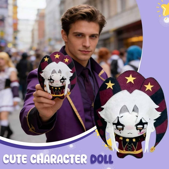 YONGSHI The Freak Circus Plush Toy 4 inches, Circus Style Pierrot Stuffed Animal, Ideal Gift for Circus Characters Fans