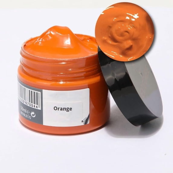 YONGYIII Leather Recoloring Balm, 50ML Leather Color Repair Cream for Sofa, Couch, Car Steering Wheel, Bag, Jacket, Shoes - Leather Restorer for Faded, Scratched Leather Goods (Orange)