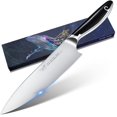 thumbnail image 1 of YONOVAK 8 Inch Chef Knife, German EN1.4116 High Carbon Steel Kitchen Knife, Dishwasher Safe & Non-Rust with Full Tang Whale Handle, Professional Cooking Chefs Knife for Home and Gift Ready C95, 1 of 3