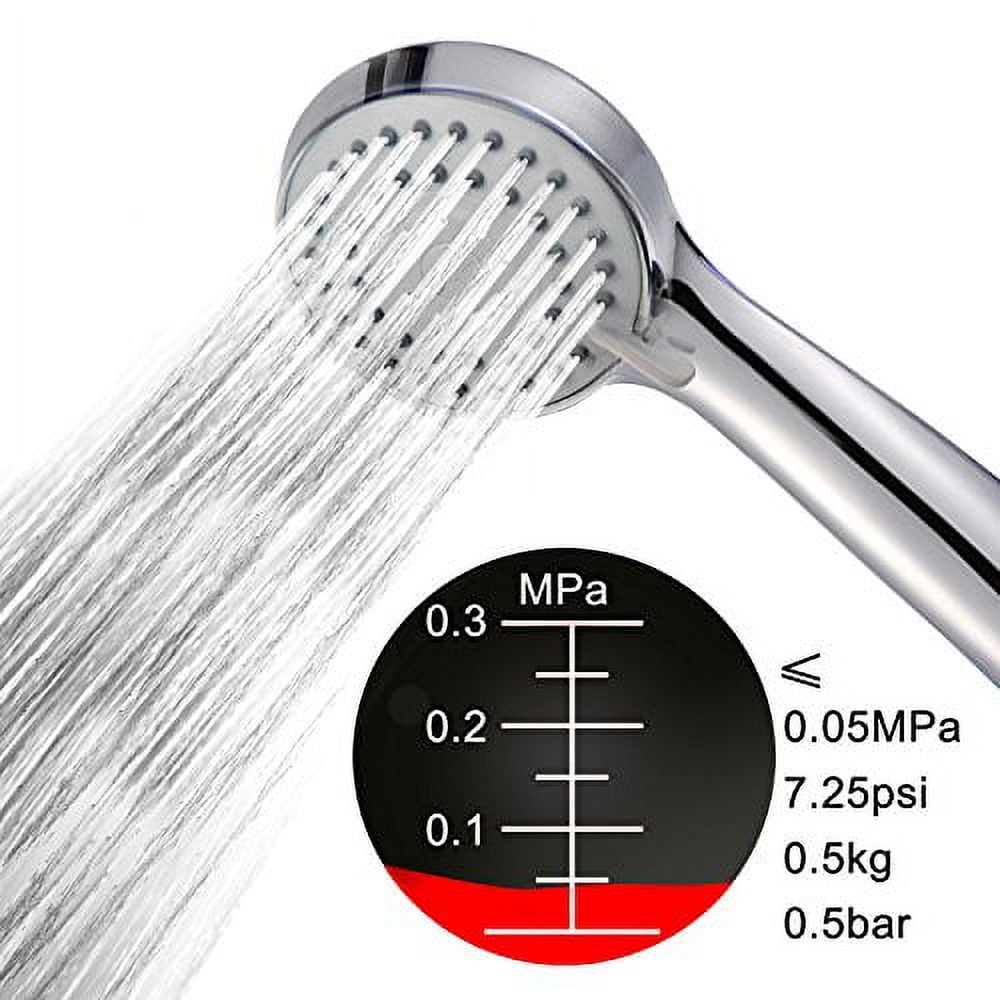 HO2ME High Pressure Handheld Shower Head with Powerful Shower Spray against Low Pressure Water