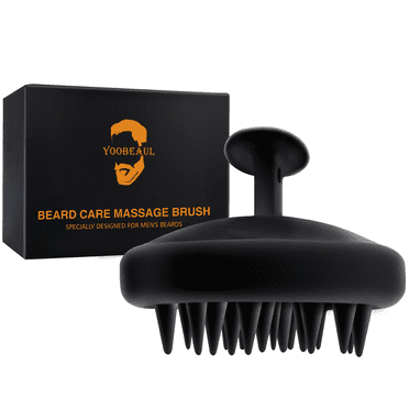 YOOBEAUL Beard Brush for Men, Silicone Beard Scrubber, Deep Cleans, Hair & Beard Exfoliator