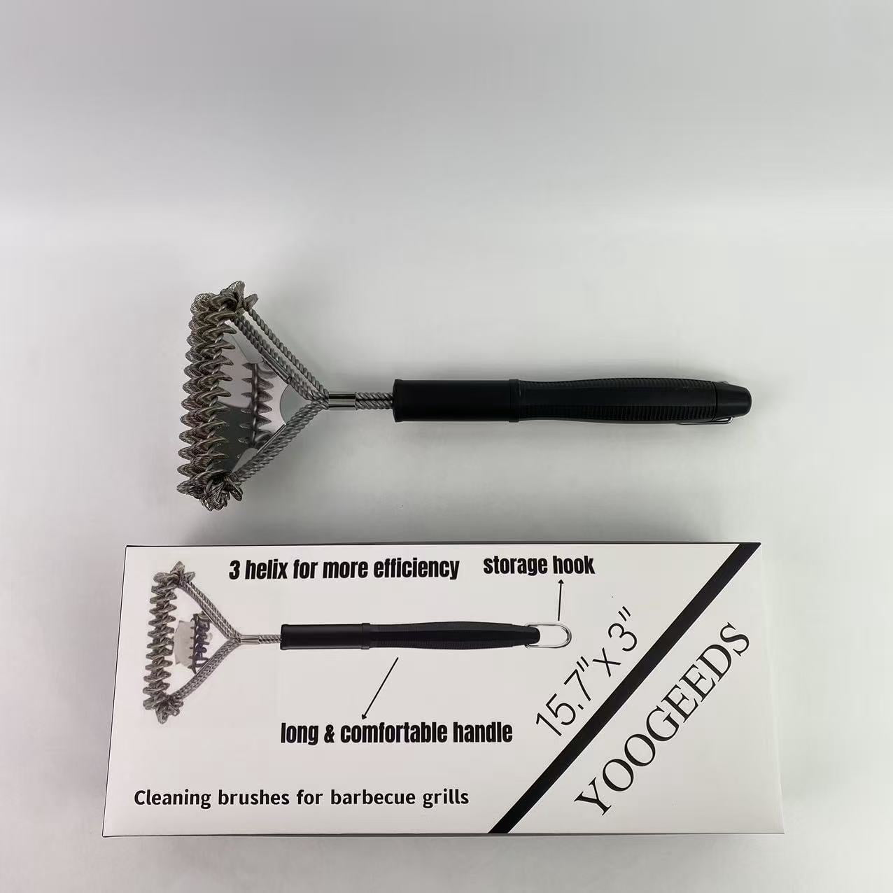YOOGEEDSCleaning brushes for barbecue grills - Safe BBQ Brush for Grill -Stainless Grill Grate Cleaner - Safe Grill Accessories for Porcelain/Charcoal Grill - Gifts for Grill Wizard/Men/Dad