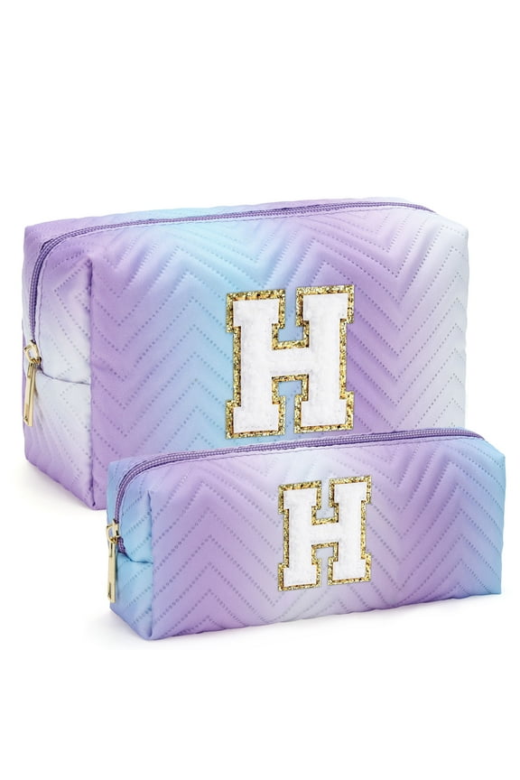 2 Pieces Makeup Bags for Women, Travel Toiletry Bag with Makeup Pouch Cosmetic Bag Beauty Bag Cute Pink Makeup Bag