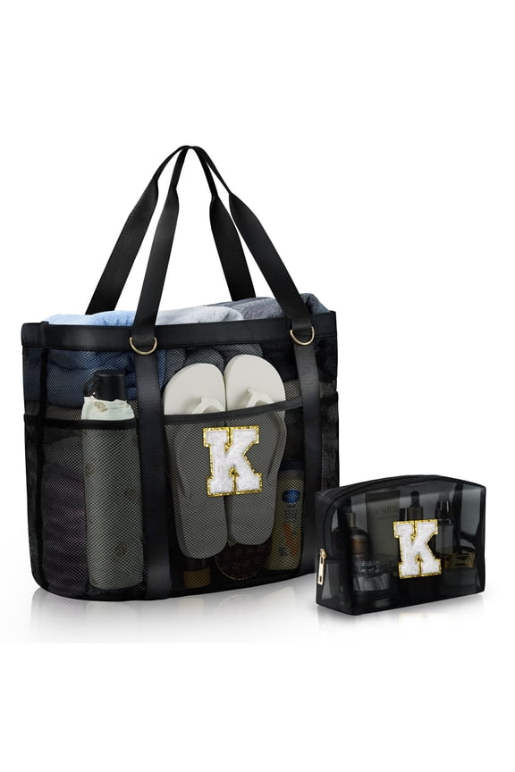 Beach Bags, Mesh Beach Tote for Women, Personalized Mesh Beach Bag, Swim Bag for Women,Beach Accessories Travel Tote Bag