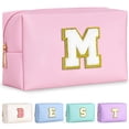 thumbnail image 1 of YOOLIFE Birthday Gifts for Women Teen Girls - 4 5 6 7 8 9 10 11 12 Year Old Girls Birthday Gifts, Travel Makeup Bag, Initial Cosmetic Bag Toiletry Pouch (Pink M), 1 of 7