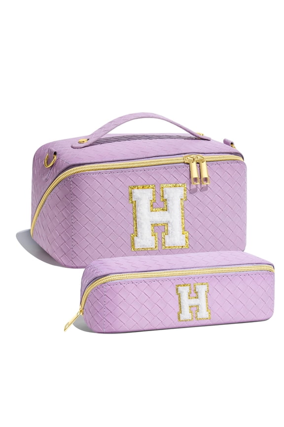 Cosmetic Bag Makeup Travel Bag, Small Makeup Bag with Zipper Adjustable Strap Travel Make Up Organizer Case Personalized Gifts for Women