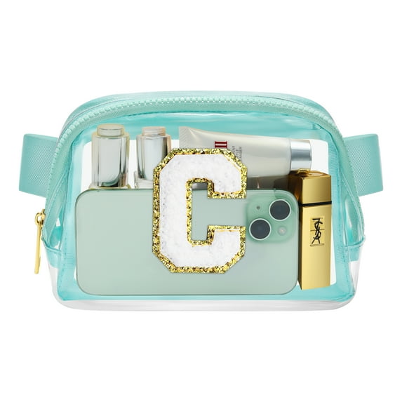 YOOLIFE Crossbody Bag for Girls Kids Fanny Bag Fanny Pack, Personalized Communion Gifts Birthday Gifts for Girls Sling Bag, Blue Initial Crossbody Bag Fanny Bag C