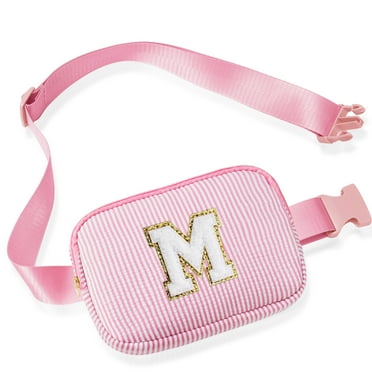 YOOLIFE Crossbody Bags for Women, Initial Crossbody Bag Belt Bag Fanny Pack Birthday Personalized Gifts for Daughter Sister Friends